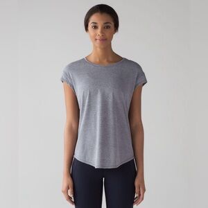 Lululemon | Lost In Pace Short Sleeve Tee | Arctic Grey‎ |  Women’s Size 8